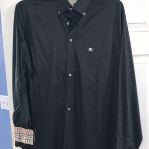 Black Burberry Buttondown